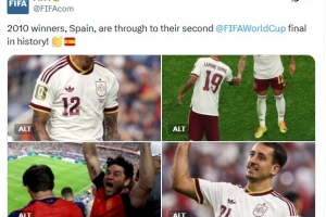 FIFA祝贺西班牙:2010年夺冠的他们,将迎队史第二次世界杯决赛
